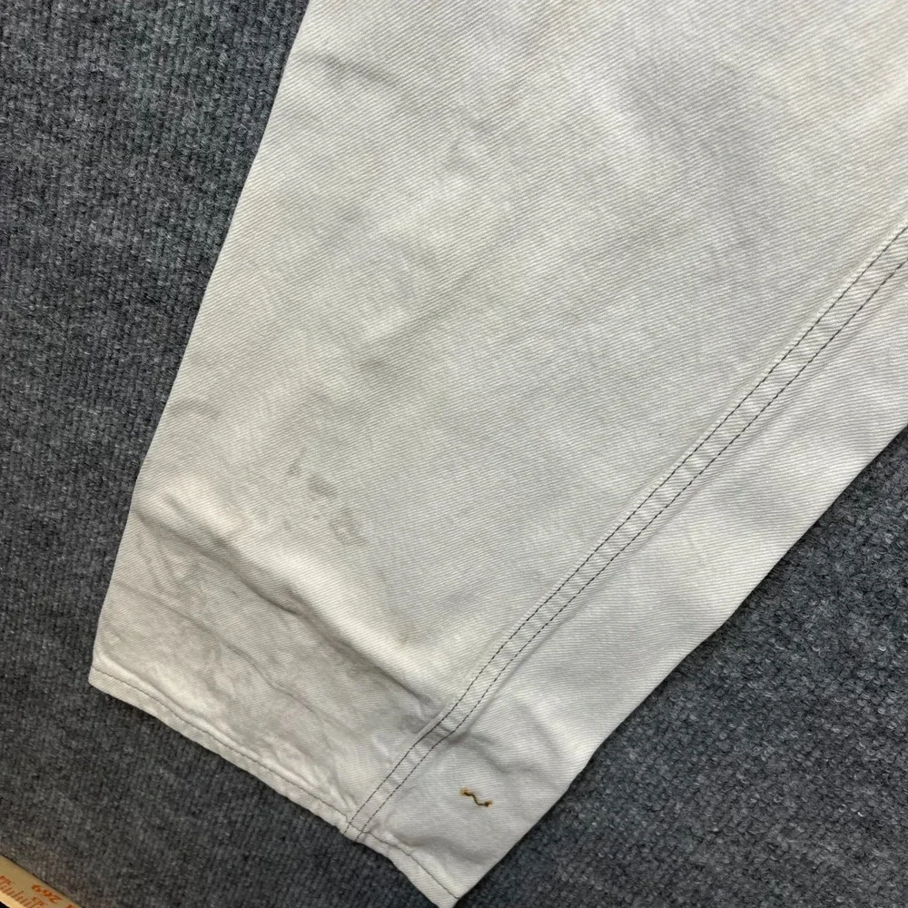 VTG Levi's 501 0657 Jeans Men's White Denim Classic Button Fly 37X29.5 - Flaws